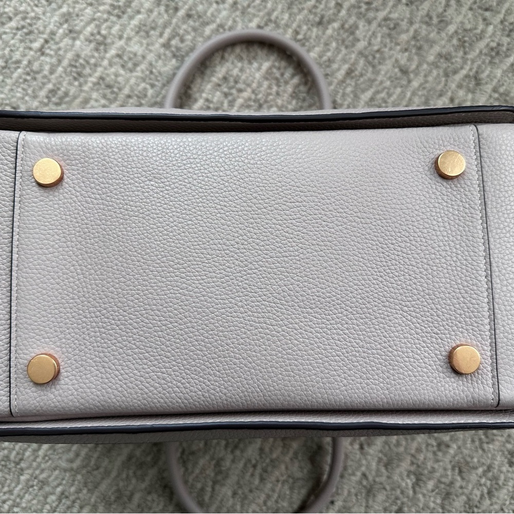 Kate Spade New York Gramercy Racing Stripe Plaid Twill Satchel - Mushroom/pink - Picture 5 of 10